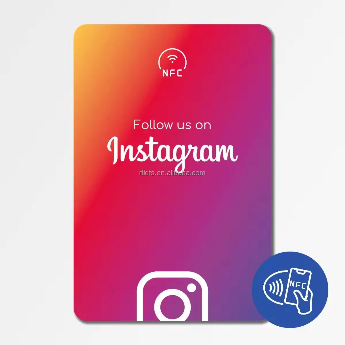 Google Review Card Instantly Connects to IG Page Instagram Handle NFC Card
