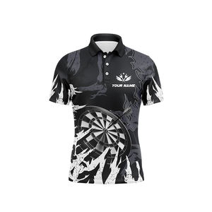 เสื้อโปโลใส่ได้ทั้งชายและหญิงเสื้อกีฬาพิมพ์ลายลูกดอกใส่ได้ทั้งชายหญิงผ้าโพลีเอสเตอร์ระบายอากาศได้ดี - Product Image 5