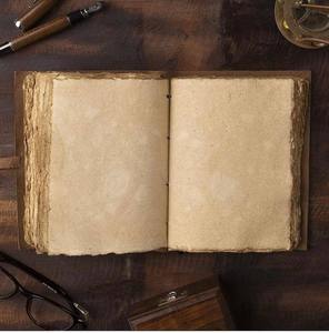 Libro de bocetos de papel para mujer, diario de Encuadernación de cuero Vintage antiguo de sol y luna, libro de sombras de viaje y regalos, 7x5 - Product Image 4