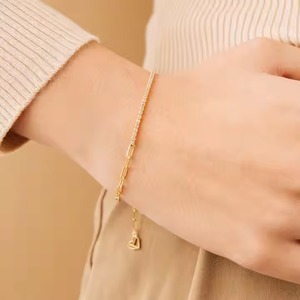 Classic 14K Gold Plated Diamond Moissanite Tennis Bracelet Dainty Wedding Jewelry Perfect Bridesmaid Gift - Product Image 5