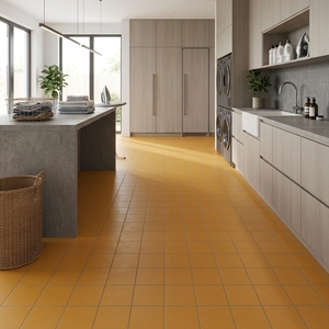 Carreaux muraux en céramique Vogue Mandarino 20x20, finition mate glacée, couleur orange vif, pour des designs d'intérieur créatifs et contemporains - Product Image 1