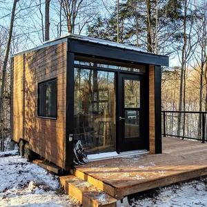 Quacent Low Price Luxury Sips Prefab Tiny House Stilt Bungalows 2 Bedroom Prefabricated Home House Estate Hut With Wheels