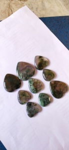 Piedra Preciosa de Ágata Musgosa en Forma de Corazón, Acabado Artesanal, para la Fabricación de Joyas, Precio al por Mayor - Product Image 5