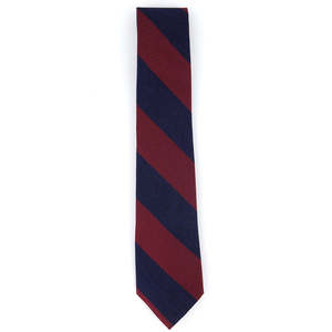 Cravate Tommy Hilfiger pour homme, motif rayé Andy, logo personnalisé, imprimé floral, en polyester, style Ascot, formel et tendance, rouge, taille standard - Product Image 1