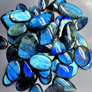 Cabochons de Labradorite Bleue de Haute Qualité Faits à la Main, Pierres Précieuses Naturelles Certifiées par un Certificat Tierce Partie, Effet de Couleur/Feu - Product Image 5