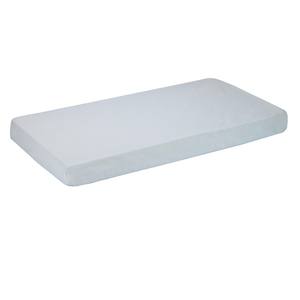 Sábana Ajustable de Algodón 100% Popelein para Cuna Grande, Color Azul Sólido, 70x140 cm - Product Image 1