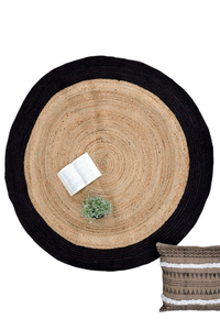 Look exclusif Forme de fraise Tapis tressé à la main en jute de qualité supérieure pour tapis décoratifs de maison modernes faits à la main ou tapis de couloir - Product Image 4