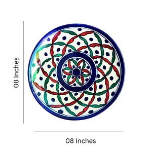 Plaque murale de poterie d'art en céramique bleue traditionnelle Offre Spéciale pour l'affichage dans les maisons ou les bureaux et les restaurants disponibles à bon prix - Product Image 2