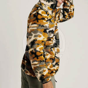 Men <b>Sherpa</b> <b>Fleece</b> Hoodie With Kangaroo Pocket And Adjustable Drawstring Hood Winter Men <b>Sherpa</b> <b>Fleece</b> Hoodie - Product Image 3