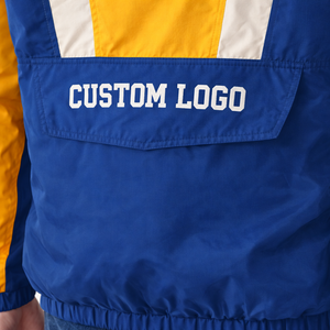 Veste coupe-vent personnalisée avec logo pour hommes |   Anorak léger imperméable à enfiler |   Veste coupe-vent à capuche pour sports de plein air en gros - Product Image 4