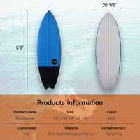 Planche de surf courte à noyau EPS durable OEM et ODM Personnaliser le logo Shortboard