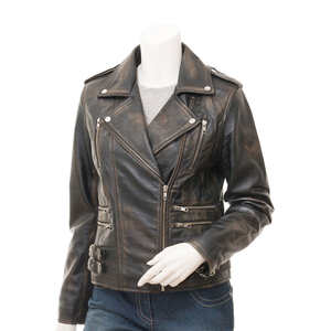 Chaqueta de Cuero para Mujer, Transpirable, de Alta Calidad, Estilo Moderno, Nuevo Modelo, Informal, con Cierre - Product Image 1