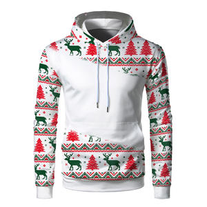 Wholesale OEM Customize <b>Sweatshirt</b> <b>Christmas</b> Clothes Sublimation Blank Sport Hoodies Polyester Faux Bleach Sublimation Hoodie - Product Image 2