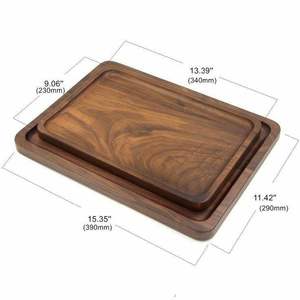 Le bois dur foncé naturel riche classique cette planche à découper en bois combine l'élégance avec la fonctionnalité sa forme octogonale unique - Product Image 1
