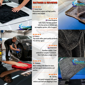 Serviette de séchage pour voiture à prix de gros, 1400 g/m², en microfibre à tissage nano, séchage rapide, pour le nettoyage de voitures et de vélos - Product Image 5