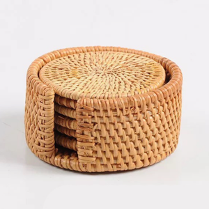 Posavasos de placa de ratán tejido a mano \ Fine Craft para hospitalidad | Actualización de ajuste de mesa | Fábrica mayorista - Product Image 1