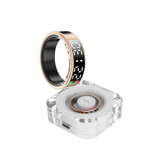 Bague connectée en acier inoxydable 2026 avec moniteur de santé, suivi du sommeil, étui de chargement, contrôle via application Android, étanche - Product Image 5
