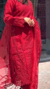 Diseñador Party Wear Look Heavy Faux Georgette Top Bottom & Dupatta Set - Product Image 2