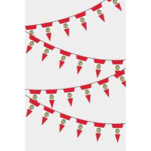 Guirlande de drapeaux triangulaires péruviens pour décorations de fête - Product Image 1