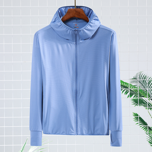 Hombres y mujeres UV UPF 50 + Protección solar Sudadera con capucha Cremallera Manga larga Senderismo Chaqueta con capucha Camisa de rendimiento al aire libre DDP Envío - Product Image 4