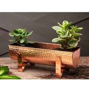 NUEVO DISEÑO METAL MARTILLADO GRANDE PLANTA ANTIGUO ACABADO YTE OVALADO CUBA DE COBRE CUBO DECORACIÓN DEL HOGAR OCCIDENTAL HECHO A MANO - Product Image 2