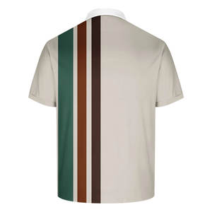 Camiseta de manga corta de secado rápido para hombre para polos, Camiseta deportiva y uniforme de poliéster transpirable con patrón sólido - Product Image 3