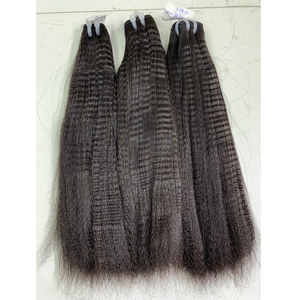 100% faisceaux de cheveux humains pour les femmes noires en gros crépus droit 17 pouces faisceaux vietnamiens Machine trame de cheveux - Product Image 3