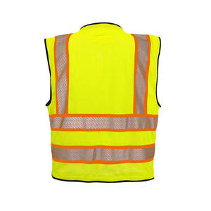 Chaleco DE SEGURIDAD DE MALLA reflectante totalmente personalizado con cremallera y múltiples bolsillos diseño impermeable de alta visibilidad para un trabajo seguro - Product Image 6