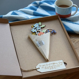 Mini bouquets de fleurs en bois découpés au laser Nombreux modèles Cadres en bois Cadeaux pour les mères lors de la Journée internationale de la femme - Product Image 6