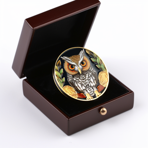 Moneda Conmemorativa Personalizada de Metal con Diseño de Búho - Product Image 5