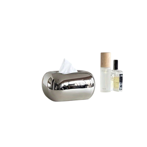 Accesorios de Baño para Hotel al por Mayor, Dispensador de Caja de Pañuelos Cuadrado de Acero Inoxidable Moderno, Caja de Almacenamiento de Servilletas de Mesa - Product Image 5