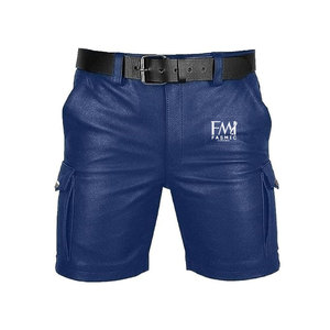 Pantalones Cortos de Cuero para Hombre, Estilo Urbano, Profesionales, de la Mejor Calidad, 100% Cuero, Botones Personalizados, Lona, Secado Rápido, Estilo Casual, Última Moda - Product Image 2