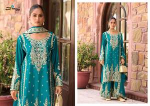 ชุดชินอนปักทำงาน salwar ผู้ผลิตแฟชั่นล่าสุดและผู้จัดจำหน่ายในอัตราที่ต่ำที่สุด - Product Image 2