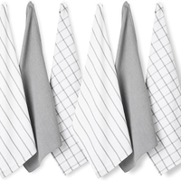 Serviettes de cuisine en coton gaufré réutilisables à séchage rapide en gros |   Serviettes de cuisine personnalisées avec logo brodé et imprimé animalier pour la promotion et les cadeaux