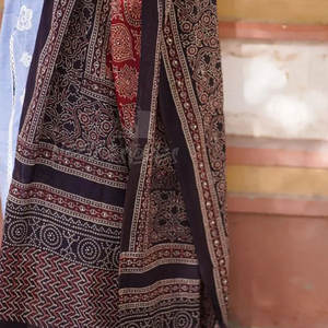 Nueva llegada bufanda Ajrak bordada a mano mejor diseño colección de verano bordado Artificial Ajrak Dupatta - Product Image 5