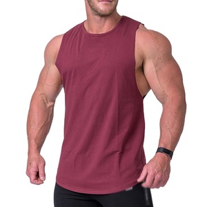 Top Brand Men's Gym Tank Top OEM Wholesale Drop Armhole Bodybuilding Sport <b>Badge</b> Custom Brand - Product Image 1