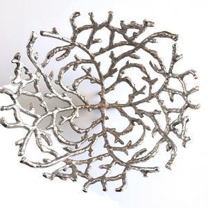 Panier à Fruits en métal moderne avec finition en Nickel, utilisation de la cuisine domestique, centre de table luxueux, bol de stockage des légumes - Product Image 1