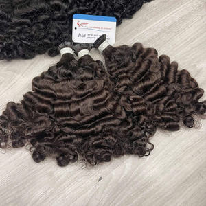 ผมต่อปลายแบนสีน้ำตาลหยักธรรมชาติและสีเต็มทั้งหมดมีอยู่ในคลังสินค้าวาดคู่ - Product Image 5