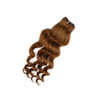 Cabello humano vietnamita virgen RAW WEAVE HAIR RIZLY Bundles Color negro natural Agua Estilos de onda natural Máquina de trama Doble - Product Image 3