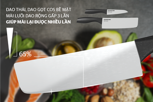 Juego de cuchillos de acero inoxidable de 3 piezas de la familia ecológica de Vietnam de la fábrica Sunhouse, caliente y listo para el uso, listo para el uso, para el uso en el mercado, en el exterior - Product Image 3
