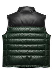 New Design <b>Men</b> Two Tone Quilted Puffer <b>Vest</b> Sleeveless Zip Up Winter Bodywarmer - Product Image 3