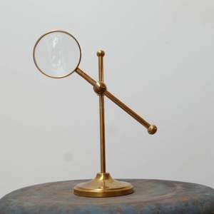 Loupe artistique en métal, loupe de lecture classique à main pour livres, documents, cartes, affichage sur bureau - Product Image 2