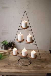 เชิงเทียนโลหะที่ทนทานพร้อมการพิมพ์สเปรย์แก้วงานฝีมือสำหรับตกแต่งบ้าน-สำหรับห้องนั่งเล่นพื้นที่รับประทานอาหารห้องนอนกิจกรรม - Product Image 6