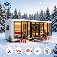 Villa Modulaire Préfabriquée Moderne Apple Cabin 26m² avec Salle de Bain Prête pour la Vie en Station Balnéaire