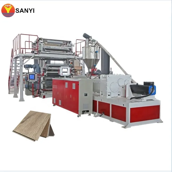 The Latest PVC Floor UV Enhanced Coating Plastic Board Making Machine Extruder SPC Flooring Production Line