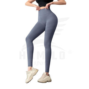 Leggings de fitness personnalisés pour femmes pantalon imprimé sans couture extensible taille élastique solide quantité minimale de commande bas XL XXL tailles en vente en ligne - Product Image 6
