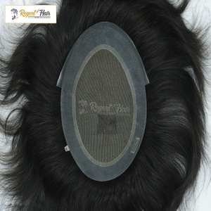 Premium REGENT Australia 100% Human Hair <b>Toupee</b> Hand Tied Weft in Natural Wave Straight Styles Wholesale Stock for Men - Product Image 2