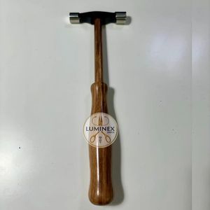 Juego de martillo de joyería de acero inoxidable Luminex Impex profesional de 5 piezas con soporte de almacenamiento de madera | Herramientas artesanales de formación de metal - Product Image 2