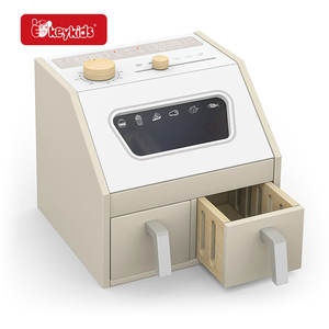 Okeykids B2B Vente en gros Jouet de friteuse à air en bois coloré pour enfants, jeu d'imitation, avec <span class=keywords><strong>peinture</strong></span> écologique et accessoires W10L037 - Product Image 1