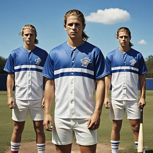 Sublimation personnalisée maillot de baseball haut vêtements de sport entraînement maillot boutonné à manches courtes col en V chemise de baseball unisexe - Product Image 1